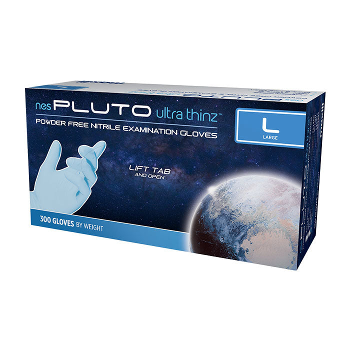 maxill nes PLUTO ultra thinz Powder Free Nitrile, 300 gloves per box - Large