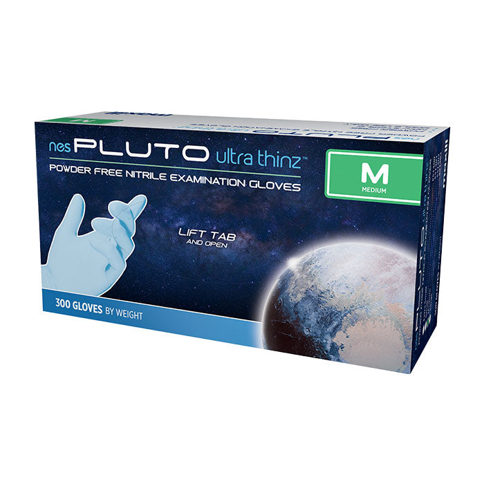 maxill nes PLUTO ultra thinz Powder Free Nitrile, 300 gloves per box - Medium