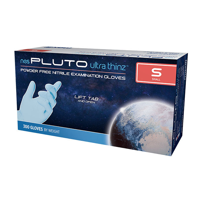 maxill nes PLUTO ultra thinz Powder Free Nitrile, 300 gloves per box - Small