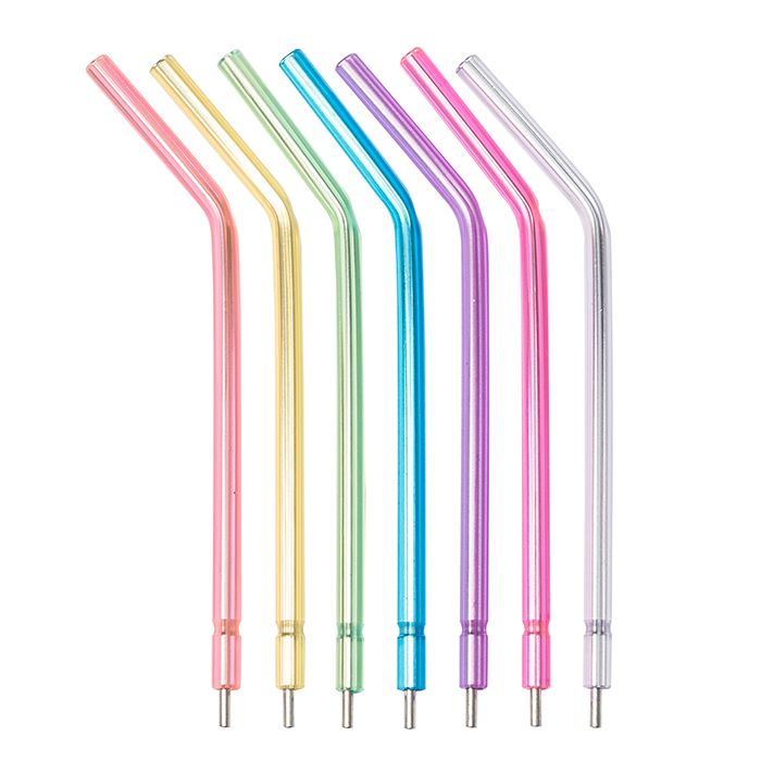 Rainblo Disposable Air/Water Syringe Tips, Metal Core - Mixed Colours | 250 tips per bag