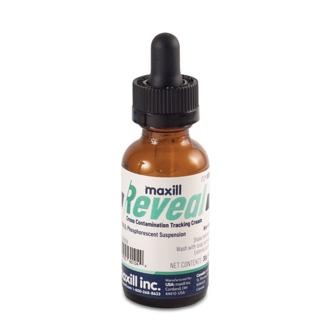 maxill Reveal cross contamination tracking cream bottle
