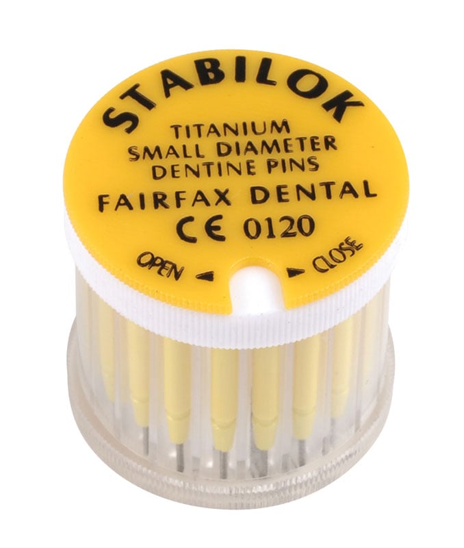 Stabilok titanium pins, small, yellow