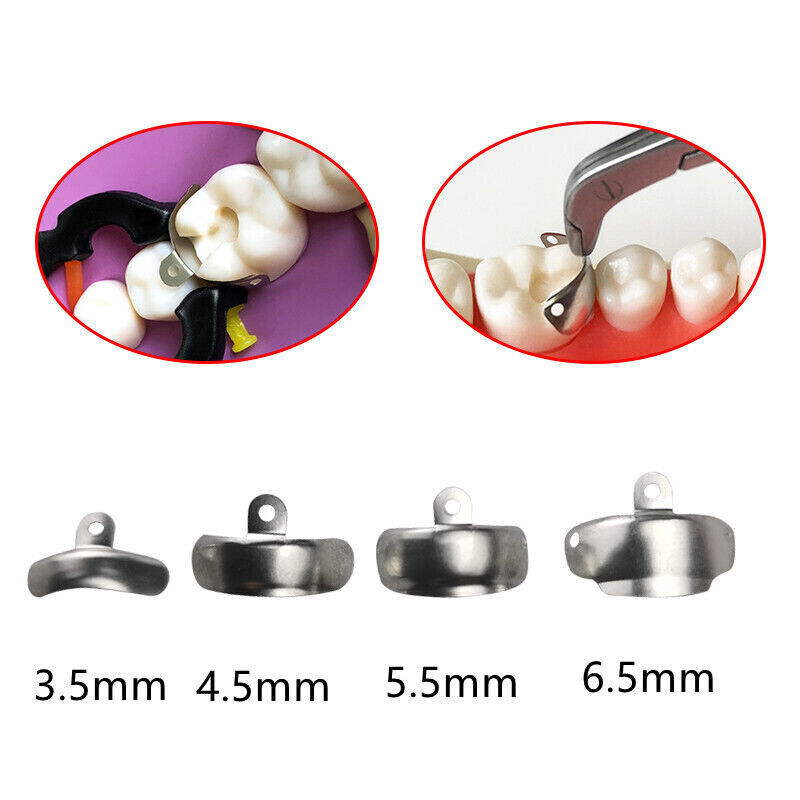 DuoDent sectional matrix bands in 3.5, 4.5, 5.5 and 6.5 mm