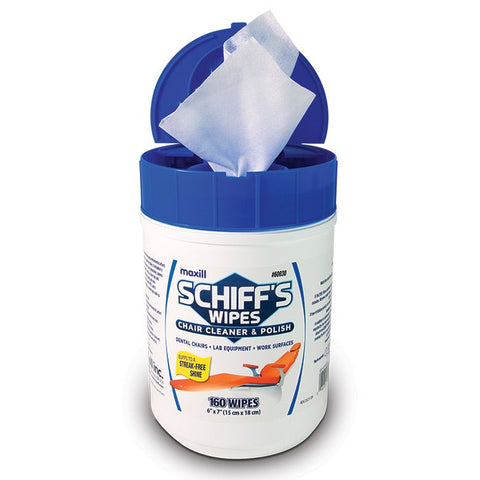 SCHIFFS Chair Cleaner & Polish - Wipes, 160 wipes per tub