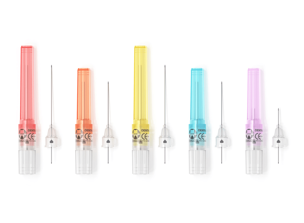Septoject needle range with colour-coded hubs