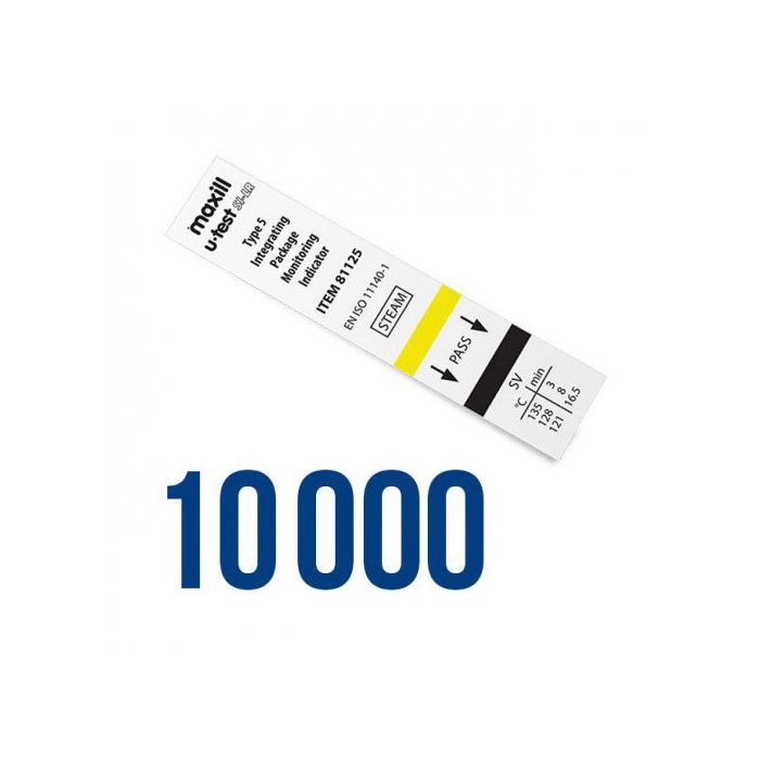 maxill u-test SI LR - Type 5 (Class V) Integrating Package Monitoring Indicators, 10 000 integrators per bag