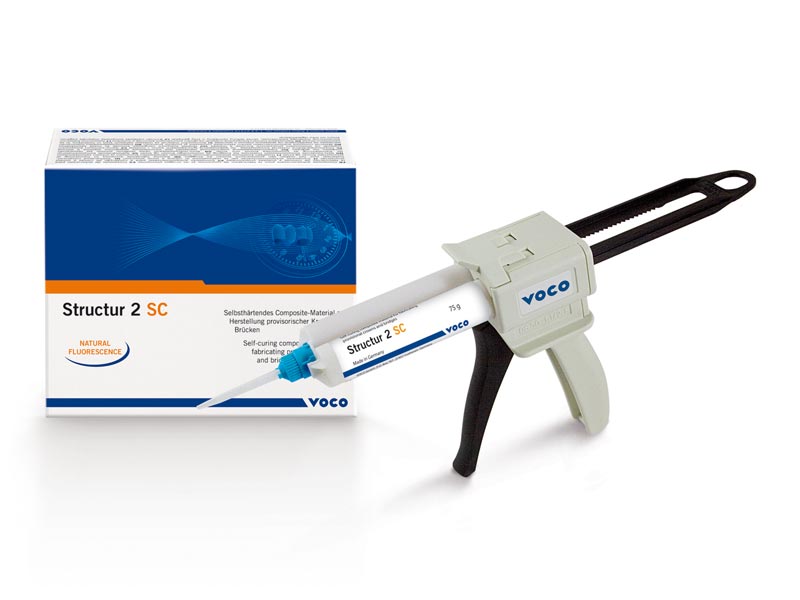 VOCO Structur 2 SC carton and 75 g cartridge in dispenser