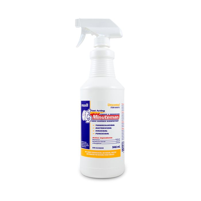 tb Minuteman Hard Surface Disinfectant, 946 mL Spray Bottle Unscented