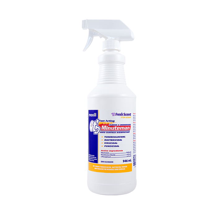 tb Minuteman Hard Surface Disinfectant, 946 mL Spray Bottle Scented
