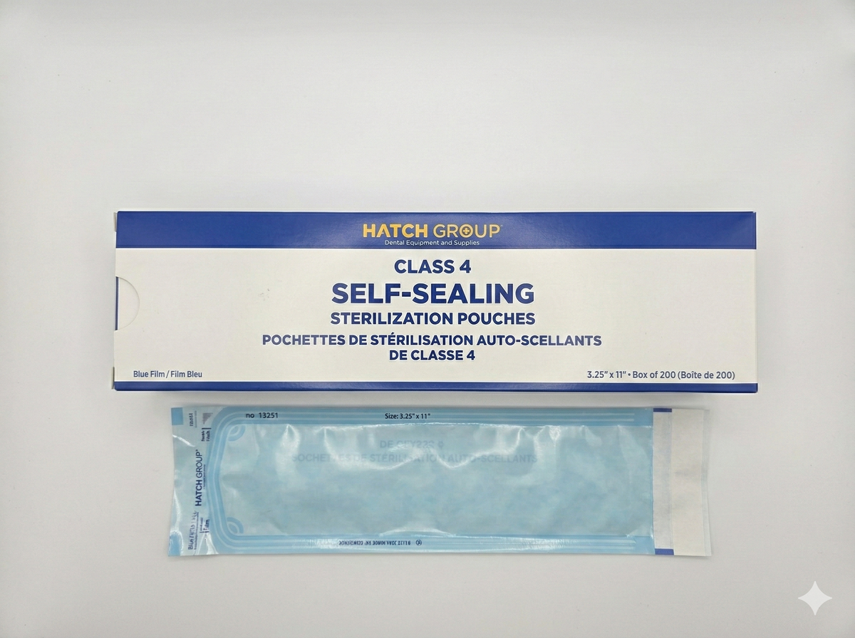 Hatch Sterilization Pouches 3.25" x 11" - 200/Box, view 3