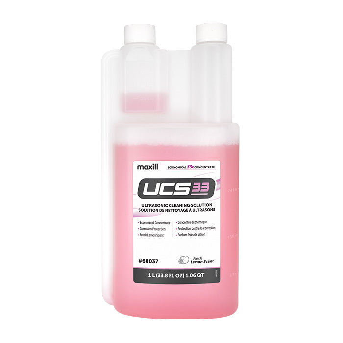 maxill UCS33 ultrasonic cleaning solution, 1 L bottle
