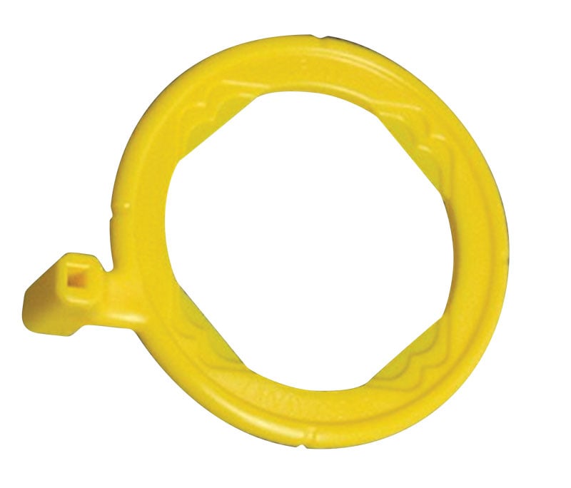 Rinn XCP posterior aiming ring in yellow, close-up
